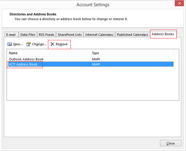 Act4Outlook Configuration2