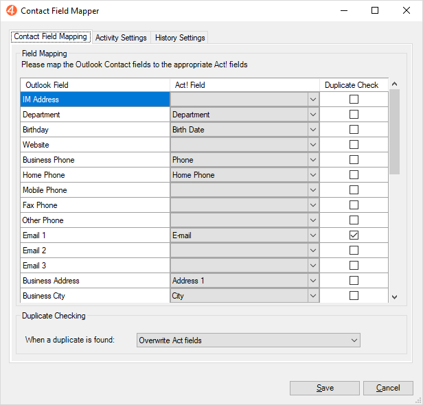 Act4Outlook Configuration7