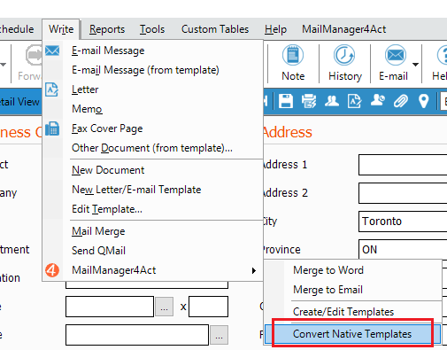 NativeActTemplates in MailManager