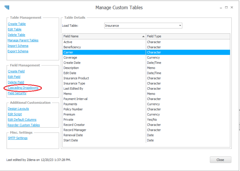 T4A Click Cascading Dropdowns