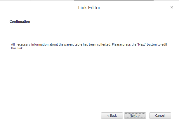T4A Link Editor Confirmation