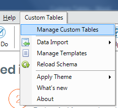 Manage Custom Tables